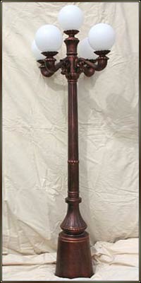 Victorian 5 globe lamp post deals